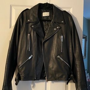 Sandro Leather Biker Jacket